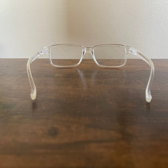 Clear Transparent Eyeglass Frames Only Rectangular Modern Lightweight Glasses - Picture 4 of 7
